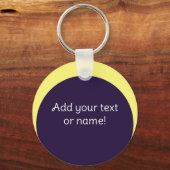 可愛芸術的いムーンキャットシルエットスターナイトスカイ キーホルダー (裏面)