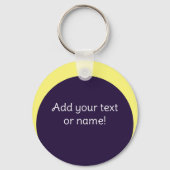 可愛芸術的いムーンキャットシルエットスターナイトスカイ キーホルダー (裏面)