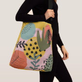 可愛芸術的い抽象芸術パーソナライズされたカラフル クロスボディバッグ (クローズアップ)