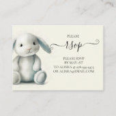 可愛詰まったいバニーRSVPカード エンクロージャーカード (正面)