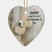 可愛詰まったいベ素朴アベビー誕生日 セラミックオーナメント (左)