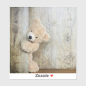 可愛詰まったい熊素朴の木壁 シール (シート)