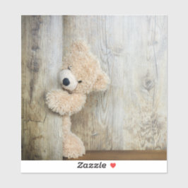 可愛詰まったい熊素朴の木壁 シール