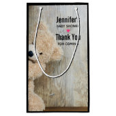 可愛詰まったい熊素朴の木壁 スモールペーパーバッグ (裏面)