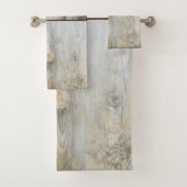 可愛詰まったい熊素朴の木壁 バスタオルセット (インサイチュ)