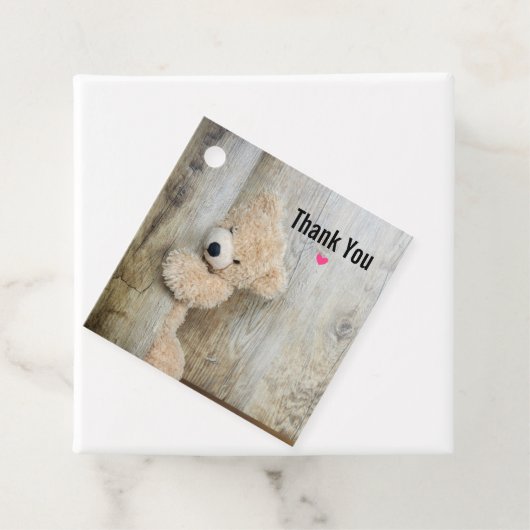 可愛詰まったい熊素朴の木壁 フェイバータグ (インサイチュ)