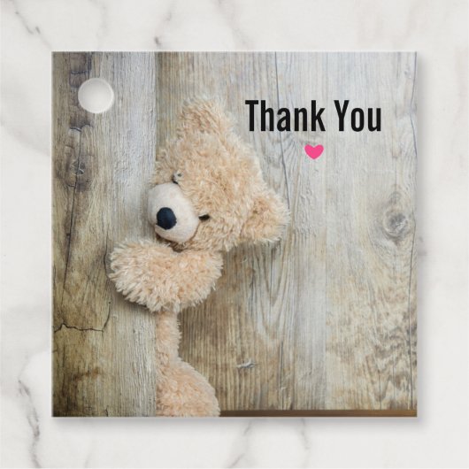 可愛詰まったい熊素朴の木壁 フェイバータグ (正面)