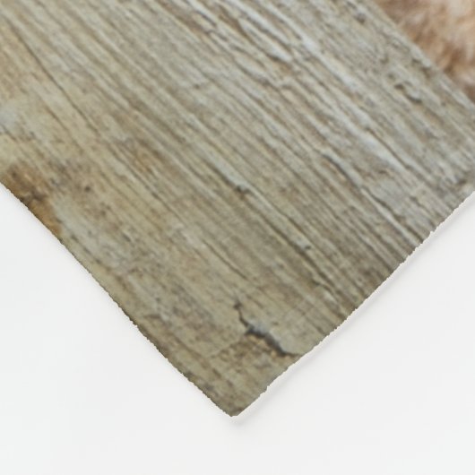 可愛詰まったい熊素朴の木壁 フリースブランケット (角)