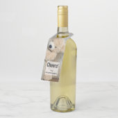 可愛詰まったい熊素朴の木壁 ボトルネックタグ (アングル)