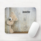 可愛詰まったい熊素朴の木壁 マウスパッド (マウス)