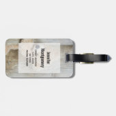 可愛詰まったい熊素朴の木壁 ラゲッジタグ (裏面横)