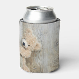 可愛詰まったい熊素朴の木壁 缶クーラー