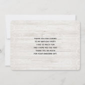 可愛詰まったい熊素朴木の背景ありがとう サンキューカード (裏面)