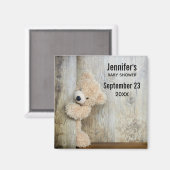 可愛詰まったい熊素朴木壁ベビーシャワーM マグネット (正面/裏面)