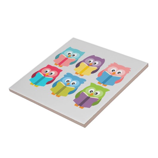 可愛読いフクロウ タイル (側面)