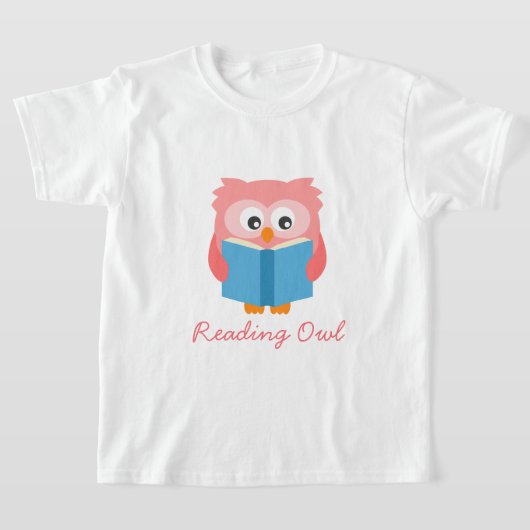 可愛読いフクロウTシャツ Tシャツ (レイダウン)