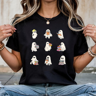 可愛読い幽霊本好き不気味のギフト Tシャツ