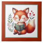 可愛読い恋人の本nook fox library タイル (正面)
