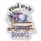 可愛読い本読好き シール (正面)