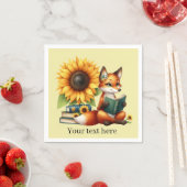 可愛読い狐の本やクラブパーティー スタンダードカクテルナプキン (インサイチュ)