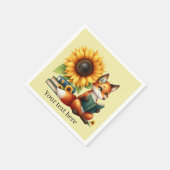 可愛読い狐の本やクラブパーティー スタンダードカクテルナプキン (角)