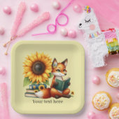 可愛読い狐の本やクラブパーティー ペーパープレート (パーティー)