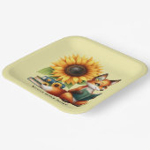 可愛読い狐の本やクラブパーティー ペーパープレート (傾斜あり)