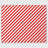 可愛赤と白いストライプの ラッピングペーパー (フラット)