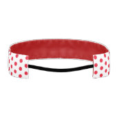 可愛赤と白らしい水玉 アスレチックヘッドバンド (裏面)