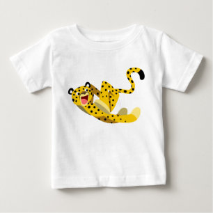 可愛走いのチーターベビーTシャツ ベビーTシャツ