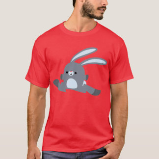 可愛走いの漫画うさぎTシャツ Tシャツ