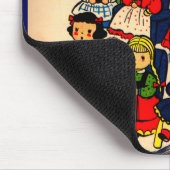 可愛遊い小さな女の子の学校 マウスパッド (コーナー)