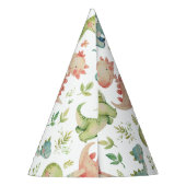 可愛遊い恐竜子供の誕生日 パーティーハット (裏面)