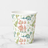 可愛遊い恐竜子供の誕生日 紙コップ (右)