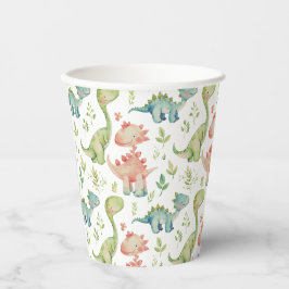 可愛遊い恐竜子供の誕生日 紙コップ