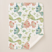 可愛遊い恐竜 シェルパブランケット (正面)