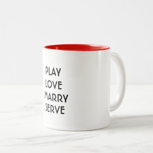 可愛遊い愛がコーヒーマグおもしろいを添える ツートーンマグカップ (正面右)