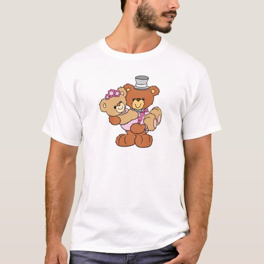 可愛運い熊を育て結婚る Tシャツ (正面)
