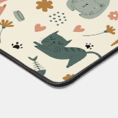 可愛違ういおもしろい猫のシームレス デスクマット (コーナー)