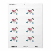 可愛間抜けいジョギングランニングフラミンゴ ラベル (フルシート)