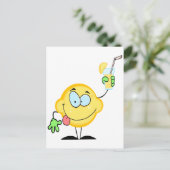 可愛間抜けいレモン漫画レモネード ポストカード (スタンド正面)