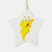 可愛間抜けい漫画稲妻ボルトキャラクター セラミックオーナメント (右)