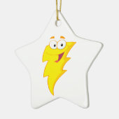 可愛間抜けい漫画稲妻ボルトキャラクター セラミックオーナメント (左)