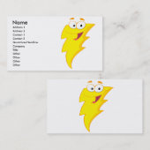 可愛間抜けい漫画稲妻ボルトキャラクター 名刺 (正面/裏面)