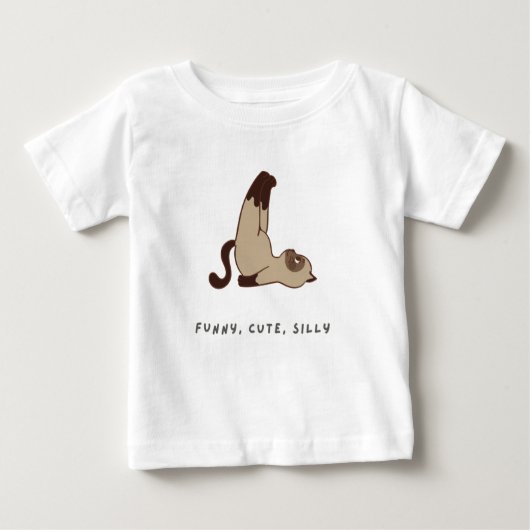 可愛間抜けい猫ベビーTシャツ – かわいいスタイル ベビーTシャツ (正面)