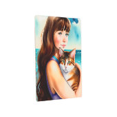 可愛頭が切れるい猫と可愛い義理 メタルプリント (3/4)