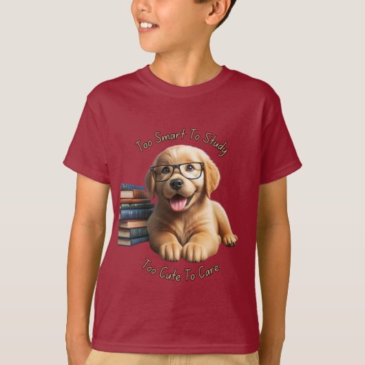 可愛頭が切れるすぎる勉強に気には Tシャツ (正面)