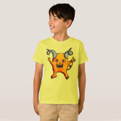 可愛風変わりい角の小さな悪魔の生き物 Tシャツ (正面フル)