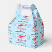 可愛飛んでいるいヘリコプター誕生日名&年齢 フェイバーボックス (裏面サイド)