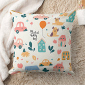 可愛飾い柄の装飾用クッションデザイン クッション (ブランケット)